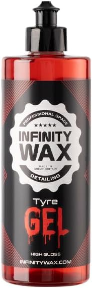 Infinity Wax Strawberry Tire Gel 16.9 fl oz – High Gloss SiO₂ Tire Dressing, Long-Lasting Solvent-Based Tire Shine, Water-Resistant, No Sling Formula, Strawberry Vanilla Scent