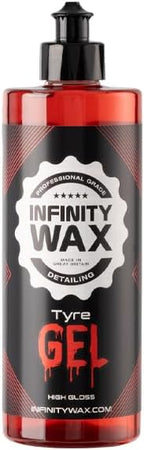 Infinity Wax Strawberry Tire Gel 16.9 fl oz – High Gloss SiO₂ Tire Dressing, Long-Lasting Solvent-Based Tire Shine, Water-Resistant, No Sling Formula, Strawberry Vanilla Scent