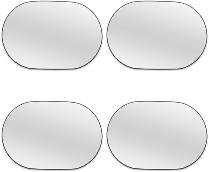 4PCS Car Blind Spot Mirror, Wide Angle Clear HD Glass Convex Side Rear View Mirror to Reduce Blindspot, Auto Exterior Rear View Accessories for Wide Angle, Universal Fit (StyleE)