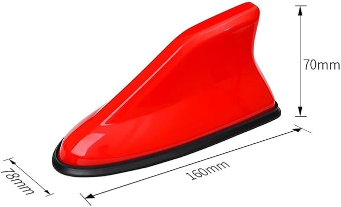 Car Shark Fin Antenna Cover for Chrysler 200 300 300M 300 Touring 1998-2025, Roof Mount Decorative Antenna Cap Vehicle Shark Fin Shape Cover Replacement with Adhesive Tape,Red