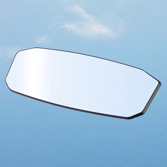 Car Rear View Mirror, 12Inch Interior Clip-on Wide Angle Convex Rear View Mirror, Car Accessories HD Wide Angle Extended Curved Mirror to Reduce Blind Spot Effectively for More Cars