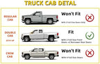 4 pcs Compatible with 14-18 Silverado/GMC Sierra Double/Extended Cab with Half Size Rear Doors Front+Rear Sun/Rain Guard Outside Mount Window Visors