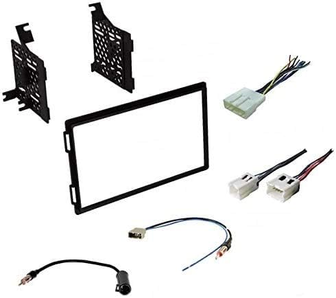 Premium Car Stereo Install Dash Kit, Wire Harness, and Antenna Adapter for Select Nissan Vehicles - Double Din Radio Compatible