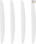 4pcs Car Door Edge Guards Protectors Silicone Side Doors Edge Protector Trim Strip Anti-Scratch Universal Vehicle Exterior Accessories for Car SUV Pickup Truck, White