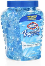 Fraganzia Crystal Beads Air Freshener Twin Pack, Long Lasting Room Deodorizer and Odor Eliminator Gel Beads for Home, Car, or Office, Morning Sky Scent, 24 Fl Oz