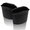 Portable Hanging Mini Car Garbage Can – Classic Black Trash Container - Premium Quality Automotive Universal Compact Traveling Wastebasket for Vehicle,Office,Home (2-Pack)