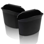 Portable Hanging Mini Car Garbage Can – Classic Black Trash Container - Premium Quality Automotive Universal Compact Traveling Wastebasket for Vehicle,Office,Home (2-Pack)