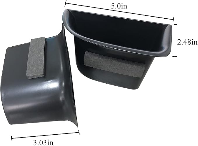 Front Row Door Side Storage Box Compatible with Lincoln MKC 2015 2016 2017 2018 2019 Armrest Phone Container Door Organizer Handle Pocket ABS Tray Insert Glove Pallet