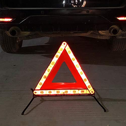3 Pack Emergency Warning Triangle Kit, High Visibility Reflective Safety Triangle, Road Emergency Reflector for All Vehicles & Cars