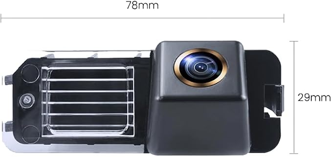 AHD/CVBS Car Rear View Camera's Fisheye Lens License Plate Lamp-Camera with RCA Cable & Vehicle Camera for Volkswagen VW Polo 6R V Golf 6 Passat CC MK6 Magotan Bora & Backup Camera (CVBS-AHD)