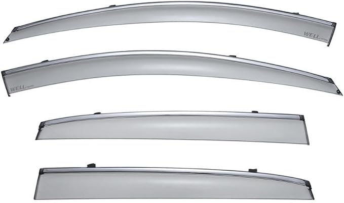 Window Visors Wind Deflectors Compatible with Acura 2013-2018 RDX with Chrome Trim Rain Guards 3-847AC004