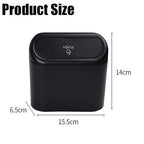 Car Trash can, mini Trunk Push Hanging Portable car Trash can with 2 Automatic Hooks and Disposable Trash Bags, Suitable for car, Home, Office