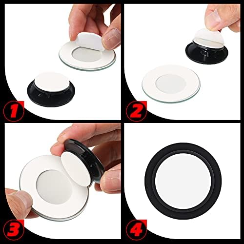 6 Pcs Blind Spot Mirror 360° Adjustable High Definition Glass Frameless Convex Side Mirror Blindspot Wide Angle Rear View Mirrors for Suvs Trucks Car Accessories(Fan, Round, Rectangle Shape)