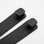 Headrest Hooks for Car, 2 Pack Twin Hook Leather Car Seat Headrest Hangers, Luxurious Heavy-Duty 100% Metal Purse & Bag Holder, Seat Back Storage Organizer for Travel, Black
