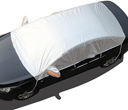 Safe View Half Car Cover Top Waterproof/Windproof/Dustproof/Windshield Cover Snow Winter Summer (Sedan 3XL)