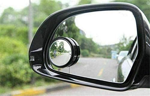x Blind Spot Mirror, 2'' Black Round HD Glass Convex Rear View Mirror, 360° Rotate Wide Angle, Universal for Car SUVs Truck Motorcycle(2 Pcs)