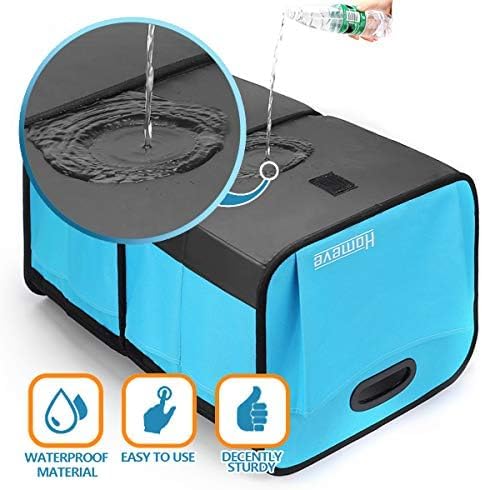 Car Trunk Organizer for SUV, 18.5Gal Large Capacity No-Sag Heavy Duty, Foldable Waterproof Anti-Slip Storage with 12 Pockets, Fit Sedan, Truck, Universal Car Accessories, Blue, 2 Compart,Large