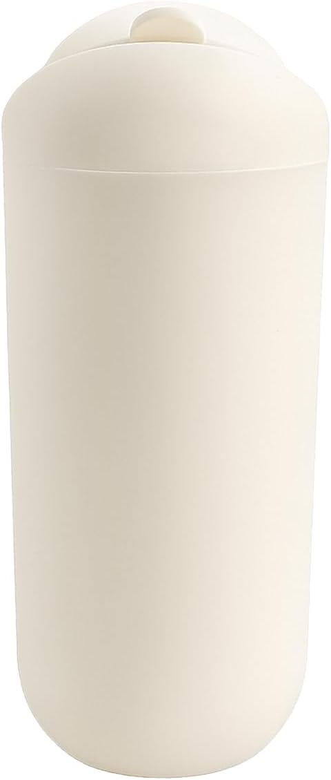 Car Trash Can with Flip Lid, Mini Portable Silicone Auto Cup Holder Garbage Bin, Leakproof Vehicle Trash Storage, Universal Car Accessories for SUV Truck Van Home Office(Beige)