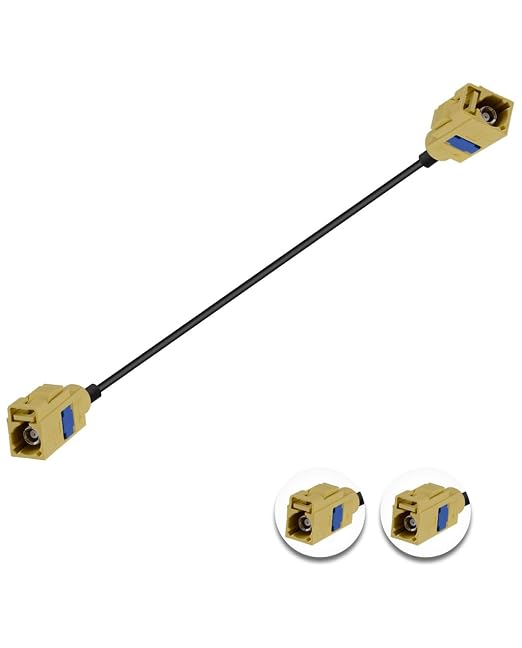 Fakra K Curry Female Cable RG174 6in/15cm Fakra Curry Code K Female to Female Compatible with Car Vehicle Radio Stereo Receiver Tuner