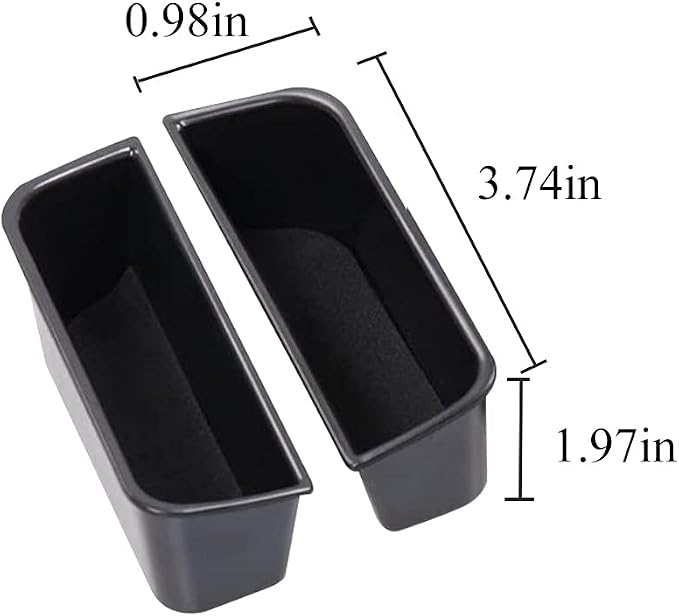 4pcs Door Side Storage Box Compatible with Ford Fusion 2013 2014 2015 2016 2017 2018 2019 2020 Armrest Phone Container Door Organizer Handle Pocket ABS Tray Insert Glove Pallet