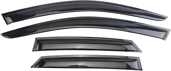 Black Outside Mount Window Visor Deflectors Rain Guards Compatible with 2020-2023 M-a-z-d-a CX-30,Original Tape-on Window Visors
