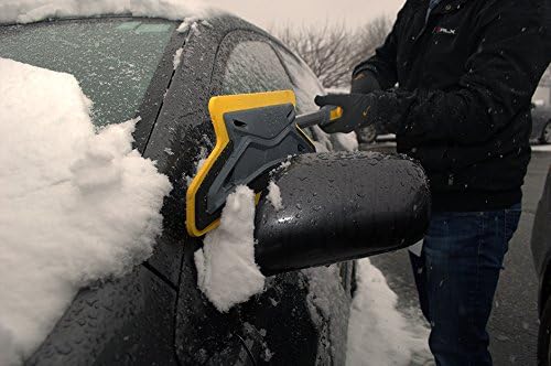ABTT5212 Telescoping Scratch-Free Snow Brush with End Scraper and Cushioned Grip, 52-Inch