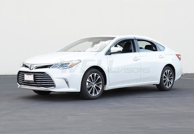 Window Visors Wind Deflectors Compatible with Toyota 2013-2018 Avalon with Chrome Trim Rain Guards 3-847TY050