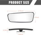 2-Pack Car Blind Spot Mirror, 3.7" x 1.4" Curved Wideangle, High-Definition Glass Adjustable Anti-Glare, Universal Car Side Mirror (Black)