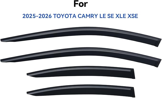 Window Visors Rain Guards for 2025 2026 Toyota Camry, Out-Channel Window Vent Wind Deflectors Visors Shades for 25 26 Camry LE SE XLE XSE
