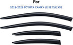 Window Visors Rain Guards for 2025 2026 Toyota Camry, Out-Channel Window Vent Wind Deflectors Visors Shades for 25 26 Camry LE SE XLE XSE