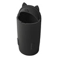 Leakproof Car Trash Can,Mini Car Trash Bin for SUV and Truck,Small Cars Garbage Can,Waterproof Automotive TrashCan for Vehicle,Home,Office,Multipurpose,Easy to Clean (Black Silicone)