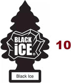 LittIe Trees Car Freshener, Black Ice Scent, 10-Pack