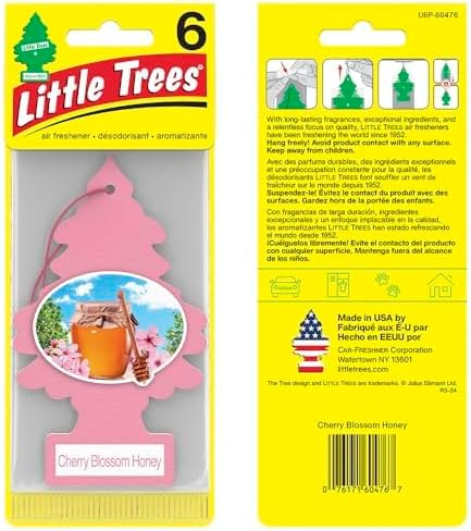 Car Air Freshener | Hanging Tree Provides Long Lasting Scent for Auto and Home | 24 Air Fresheners |Cherry Blossom