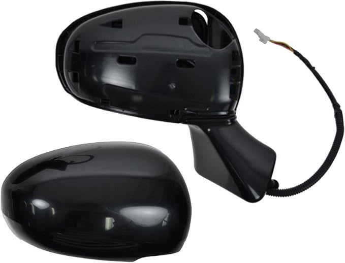 Passenger Side Mirror 3-Pin Assembly Power Heated Paint to Match Smooth Black for 2009-2012 Toyota Venza