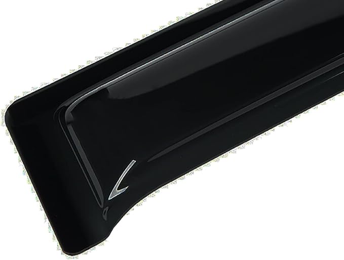Side Window Visors Rain Guards Vent Deflectors for 2015-2025 Ford F150 Crew Cab, 2017-2025 F250 F350 SuperDuty Crew Cab, Smoke Window Vent Sun Shade Truck Accessories 4pcs 94975