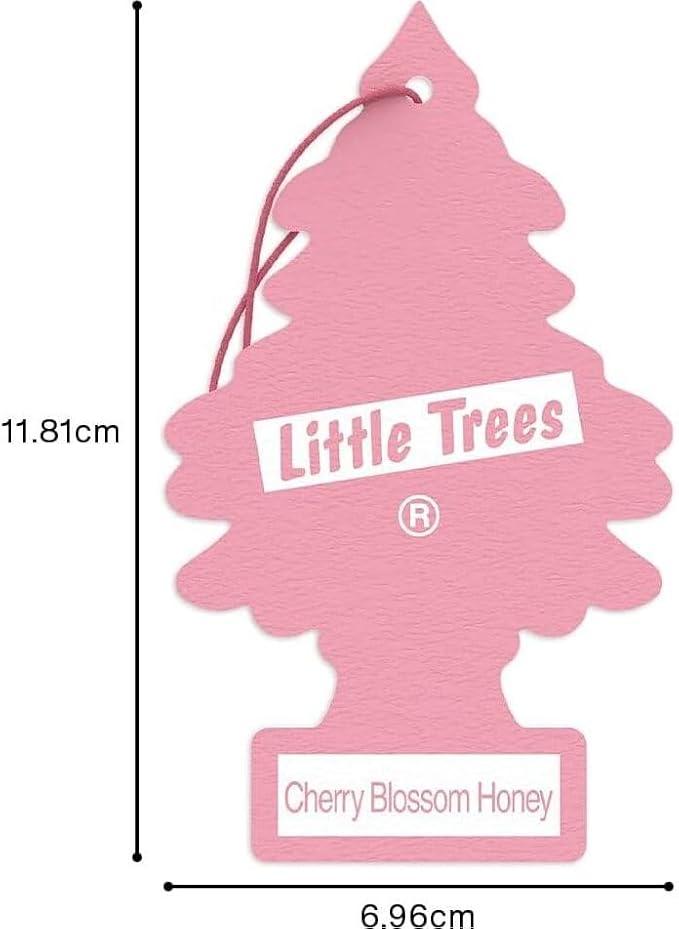 Car Air Freshener | Hanging Paper Tree for Home or Car | Cherry Blossom Honey | 6 Pack