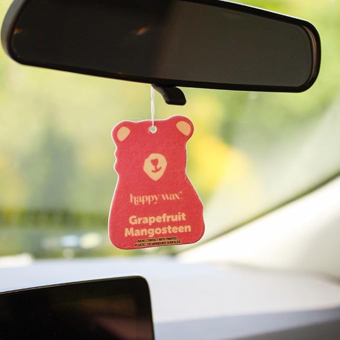 Hanging Car Cub Air Fresheners Infused with Natural Essential Oils, 4 Ct. (Grapefruit Mangosteen)