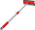 Windshield Cleaner Tool 2 in 1 Car Window Squeegee with Extendable Handle (18"-28.5") Window Cleaner with Squeegee and Sponge for Shower, Glass Cleaning
