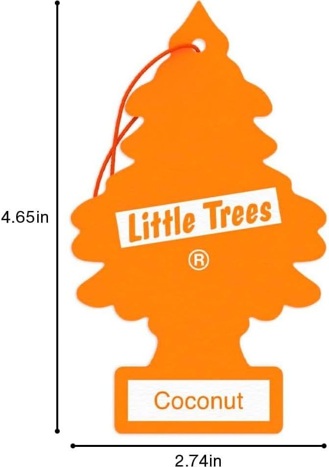 Car Air Freshener | Hanging Paper Tree for Home or Car | Pina Coconut | Pack 6