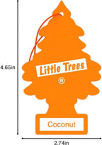 Car Air Freshener | Hanging Paper Tree for Home or Car | Coconut | 12 Pack (Packaging May Vary)