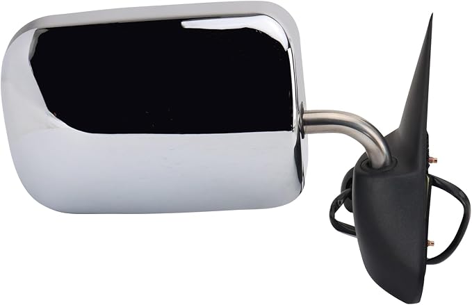 Passenger Side View Mirror Manual Folding Electric Adjustment Non-Heated No Memory Chrome Compatible with 1994-1997 Dodge Ram 1500 2500 3500 Truck