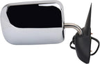 Passenger Side View Mirror Manual Folding Electric Adjustment Non-Heated No Memory Chrome Compatible with 1994-1997 Dodge Ram 1500 2500 3500 Truck