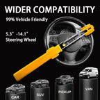 Steering Wheel Lock for car Universal Adjustable Length Anti-Theft Device Car Locks Double Hook Locks for Car SUV Pickup Truck Van(Yellow)