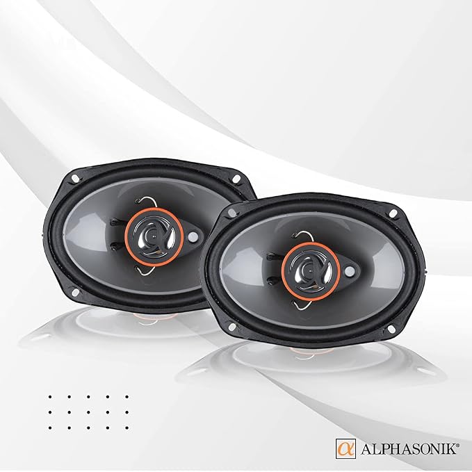 AS268P Loudspeakers 2 Pairs of 6X8 350W Max 3-Way Speakers 4 Ohms Premium Quality Audio Door Speakers for Car or Truck Stereo Sound System