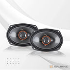 AS268P Loudspeakers 2 Pairs of 6X8 350W Max 3-Way Speakers 4 Ohms Premium Quality Audio Door Speakers for Car or Truck Stereo Sound System