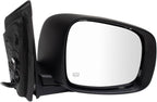 Driver and Passenger Side Mirror Set Power Heated Power Folding Smooth Black Compatible with 2008-2016 Chrysler Town & Country 2008-2009 Dodge Grand Caravan CH1320385 CH1321385