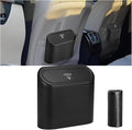 Mini Car Trash Can with Lid, Small Automotive Dustbin Garbage Container, Waterproof and Leak Resistant Car Storage Box with a roll of Plastic Trash Bags, Car Accessories Trash Bin for Vehicle, Home