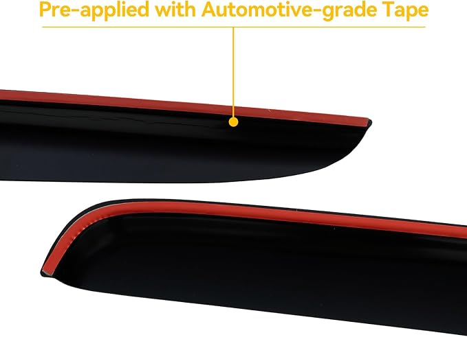 Window Rain Guards Visors Shield for 2022-2026 Toyota Tundra Double Cab, Out-Channel Window Vent Wind Shades Deflectors for 22-26 Tundra Extended Cab