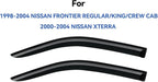 Window Visors Rain Guards for 1998-2004 Nissan Frontier Regular/King/Crew Cab, Out-Channel Window Vent Wind Deflectors Visors Shades for 2000-2004 Nissan Xterra