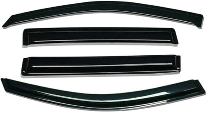 Tape-On Rain Guard 4-Piece for 2018-2022 Chevy Traverse Windows Visor Shield Shade Smoke 94553